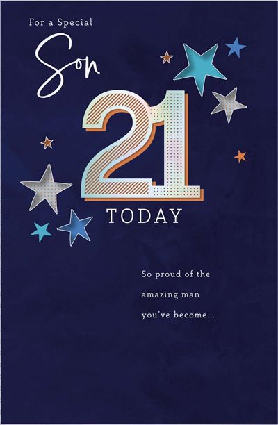 UKG 'For A Special Son 21st' Birthday Card