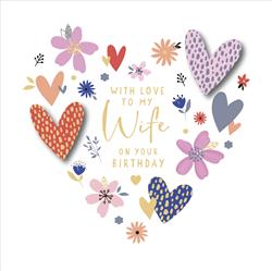 UKG With Love To My Wife On Your Birthday Card