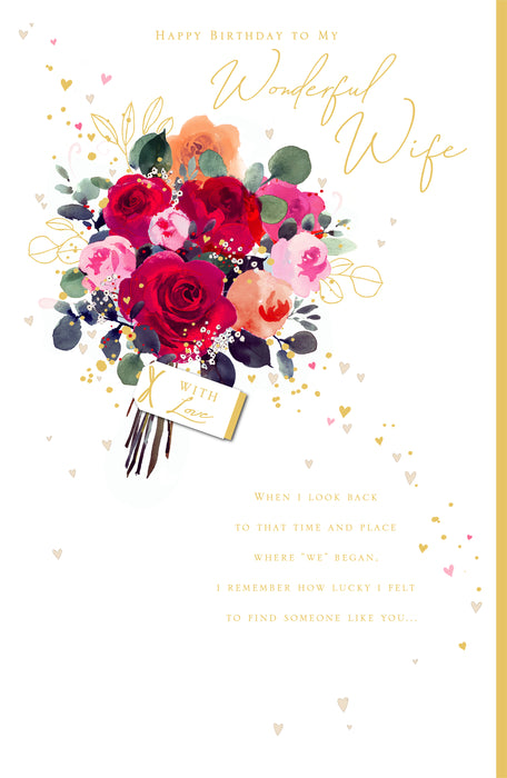 UKG 'To My Wonderful Wife' Birthday Card