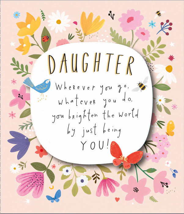 UKG 'Daughter Wherever You Go...' Birthday Card