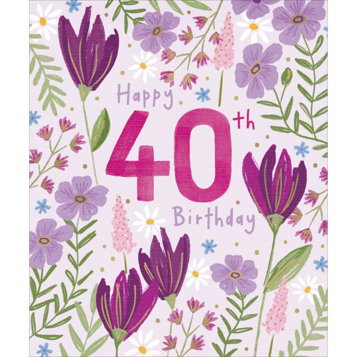 Woodmansterne 'Daisy Days 40th' Birthday Card