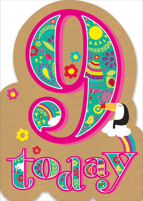 UKG '9 Today' Birthday Card
