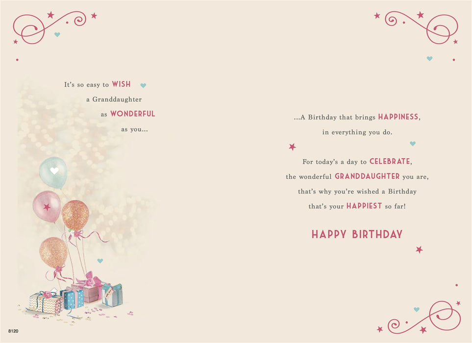 ICG 'For A Wonderful Granddaughter 17th Birthday' Birthday Card