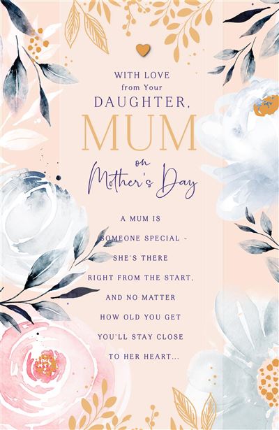 UKG 'With Love From Your Daughter' Mother's Day Card