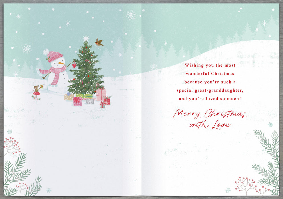 UKG 'For A Lovely Great Granddaughter'Christmas Card