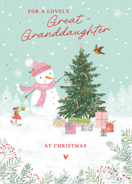 UKG 'For A Lovely Great Granddaughter'Christmas Card