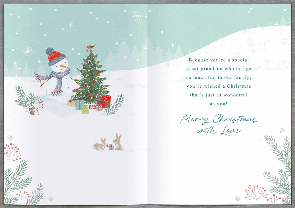 UKG 'For A Wonderful Great Grandson' Christmas Card