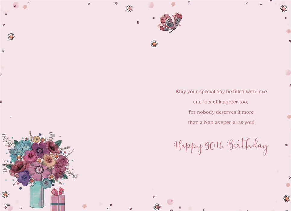 ICG 'To A Special Nana On Your 90th'  Birthday Card