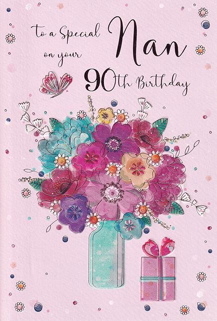 ICG 'To A Special Nana On Your 90th'  Birthday Card