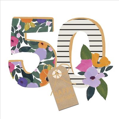 UKG '50' Birthday Card