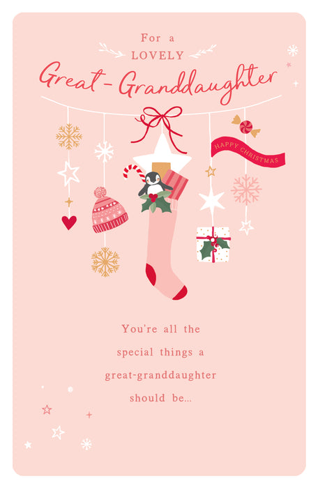UKG 'For A Lovely Great Granddaughter'Christmas Card