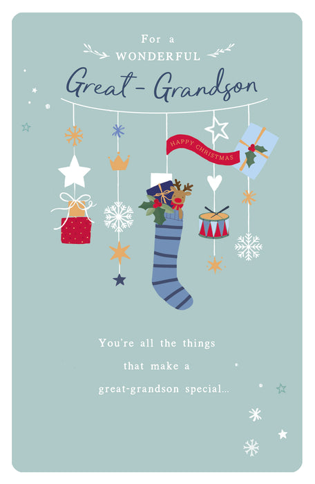 UKG 'Wonderful Great Grandson' Christmas Card