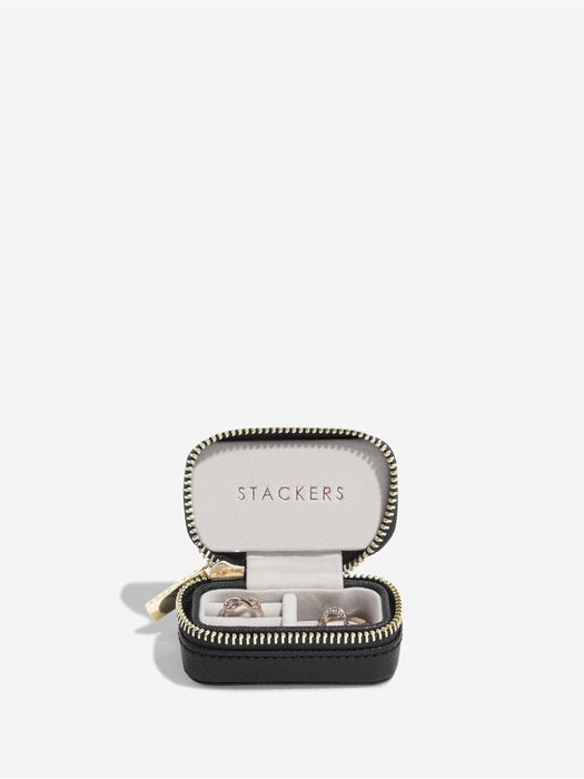 Stackers Black Zipped Travel Jewellery Box