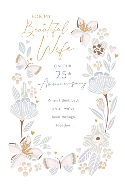 UKG 'For My Beautiful Wife On Our 25th Anniversary' Card