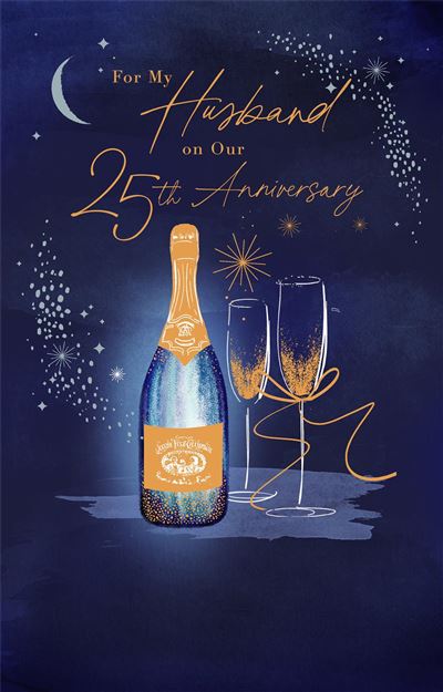 UKG 'For My Husband On Our 25th Anniversary' Card