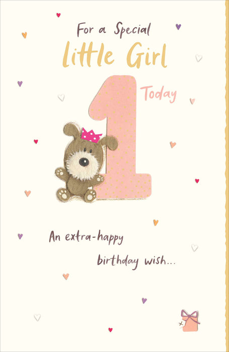 UKG 'Birthday 1st Girl' Birthday Card
