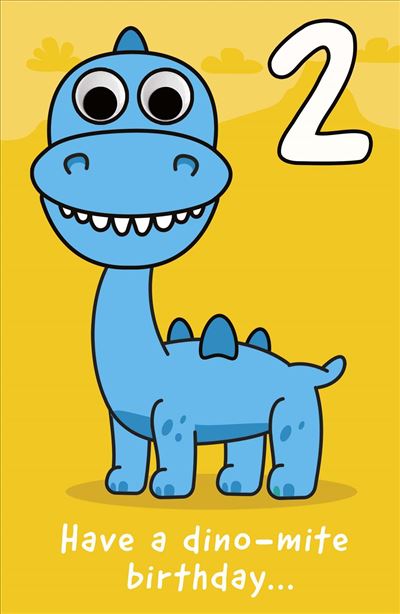 UKG '2 Have A Dino-Mite Birthday' Birthday Card