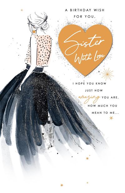 UKG 'A Birthday Wish For You Sister' Birthday Card