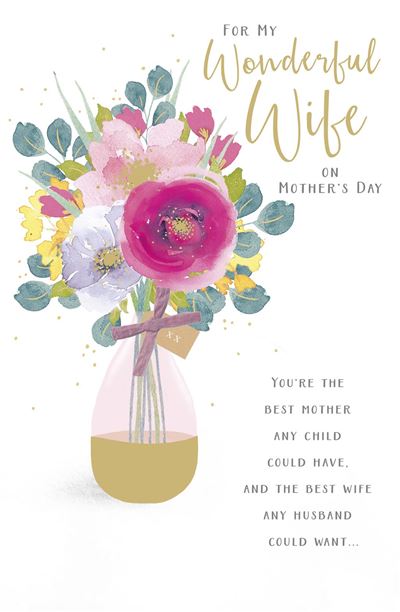 UKG 'For My Wonderful Wife' Mother's Day Card