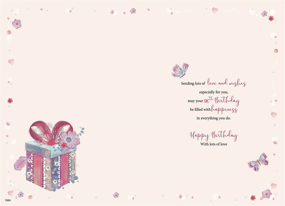 ICG 'To A Wonderful Grandma On Your 90th'  Birthday Card