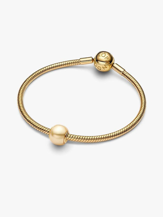 Pandora Golden Lacquered Pearl Charm 14k Gold Plating