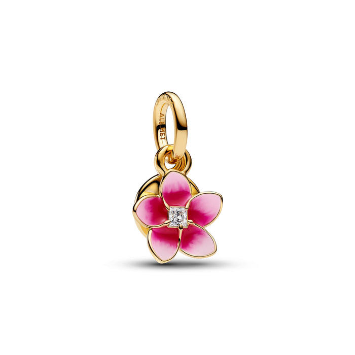 Pandora Disney Moana Flower Dangle Charm 14k Gold Plating