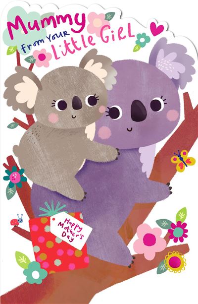 UKG 'Mum From Your Little Girl' Mother's Day Card