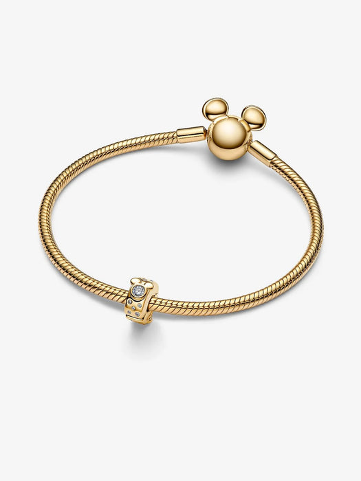 Pandora Disney Mickey & Minnie Mouse Clip Charm 14k Gold Plating