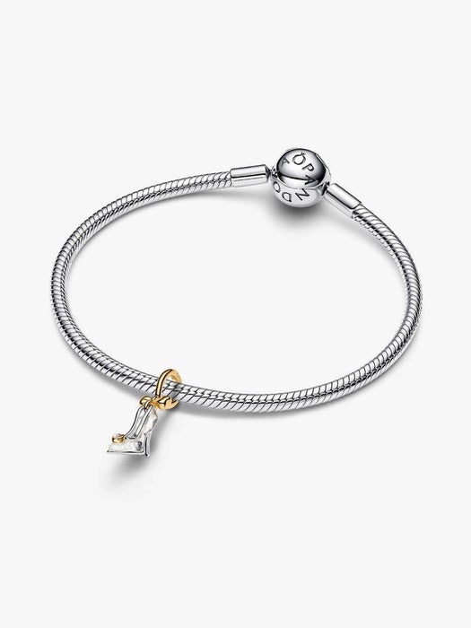 Pandora Disney Princess Cinderella Shoe Dangle Charm 14k Gold Plating And Sterling Silver