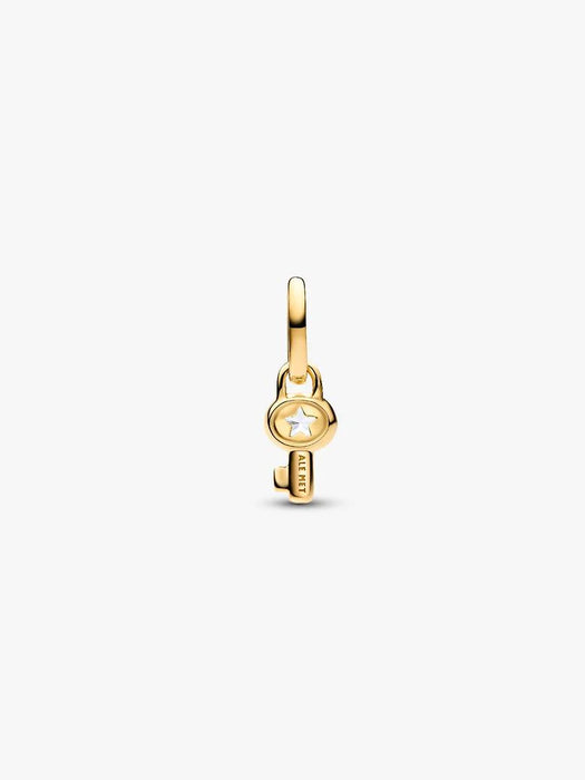 Pandora Key Mini Dangle Charm 14k Gold Plating