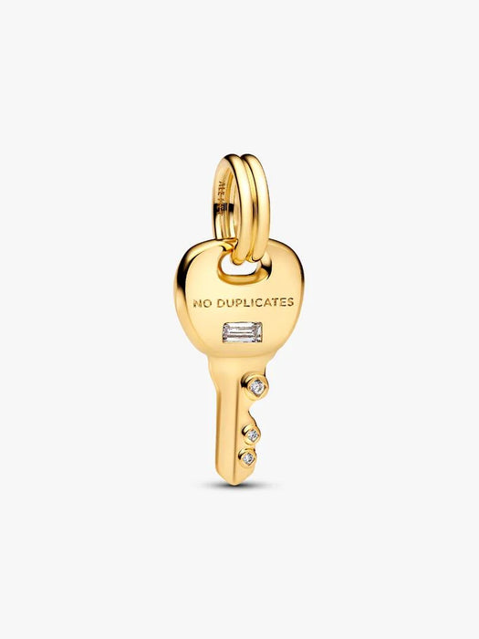 Pandora Key Dangle Charm 14k Gold Plating