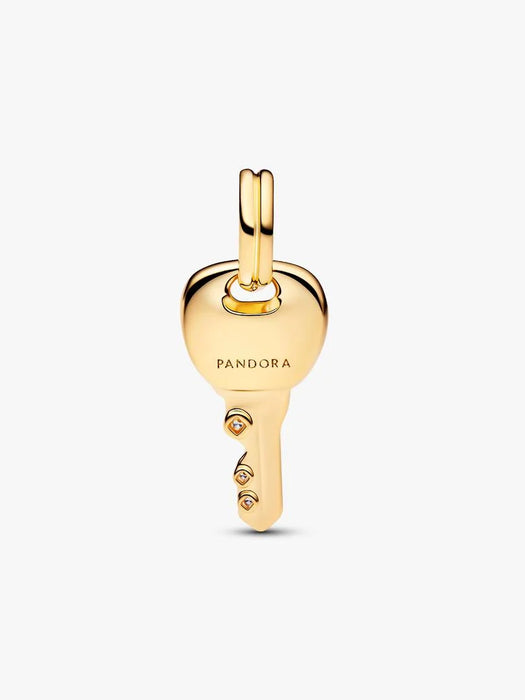 Pandora Key Dangle Charm 14k Gold Plating