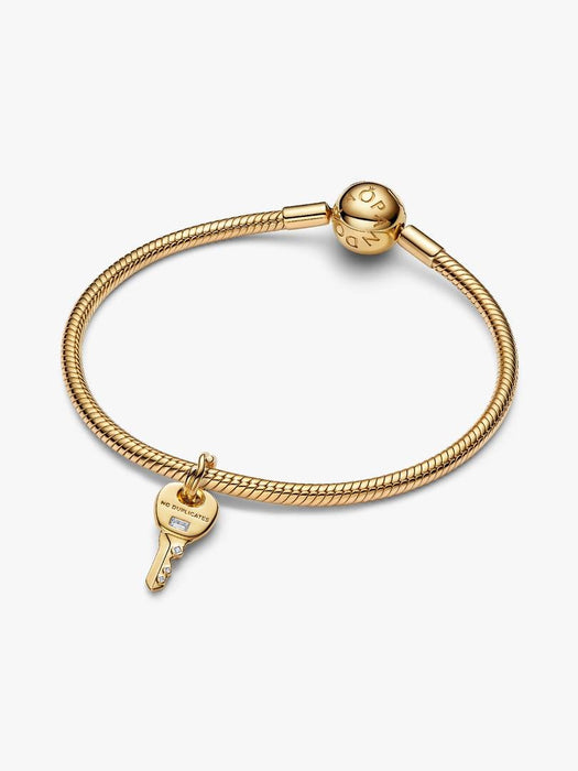 Pandora Key Dangle Charm 14k Gold Plating
