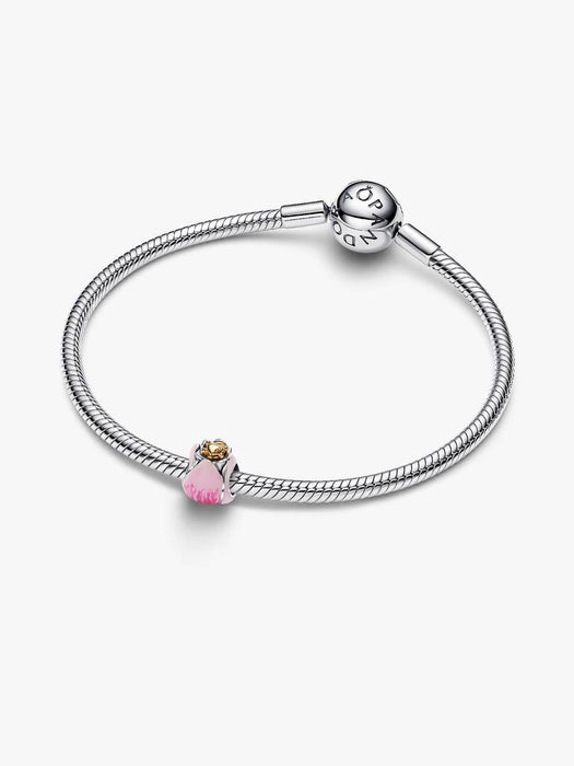 Pandora Pink Tulip Charm 14k Gold Plating And Sterling Silver