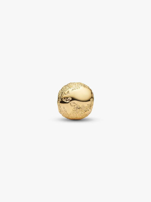 Pandora Textured Globe Mini Charm 14k Gold Plating