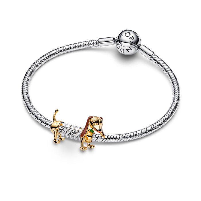Pandora Disney Pixar Toy Story Slinky Dog Charm 14k Gold Plating And Sterling Silver