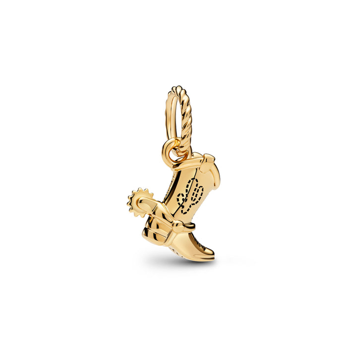 Pandora Disney Pixar Toy Story Cowboy Boot Charm 14k Gold Plating