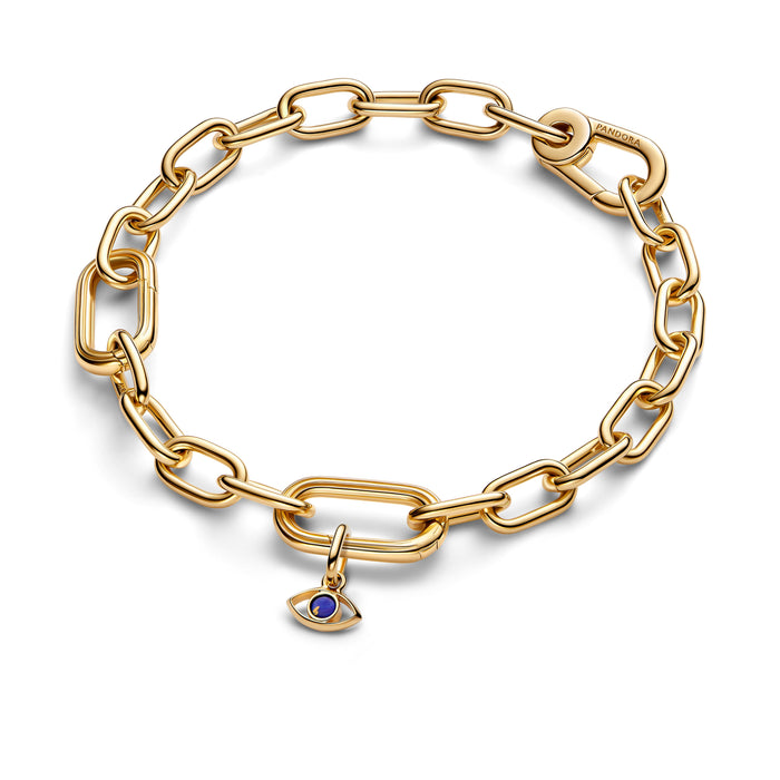Pandora Blue Evil Eye Mini Dangle Charm 14k Gold Plating