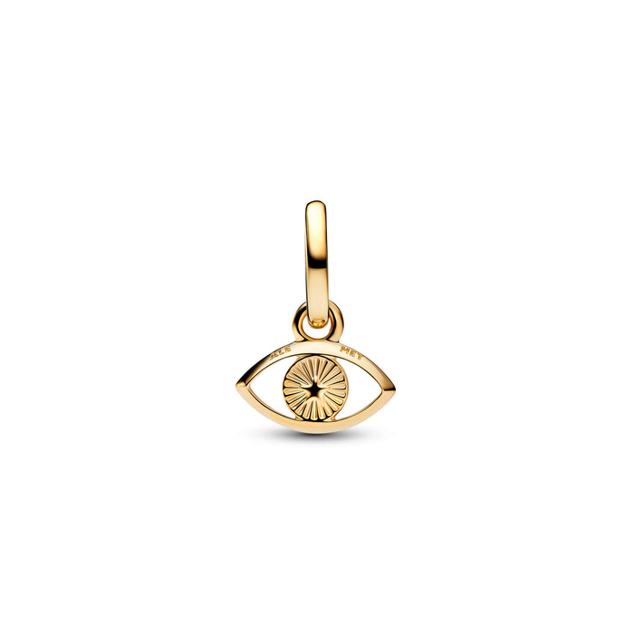 Pandora Blue Evil Eye Mini Dangle Charm 14k Gold Plating