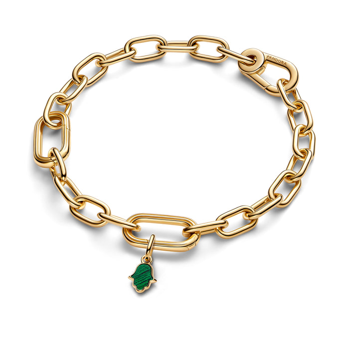 Pandora Green Hamsa Hand Mini Dangle Charm 14k Gold Plating