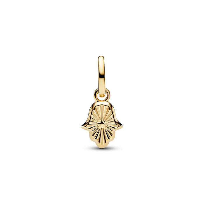 Pandora Green Hamsa Hand Mini Dangle Charm 14k Gold Plating