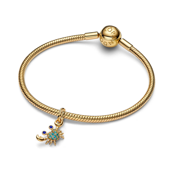 Pandora Crab Dangle Charm 14k Gold Plating