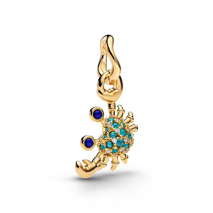 Pandora Crab Dangle Charm 14k Gold Plating
