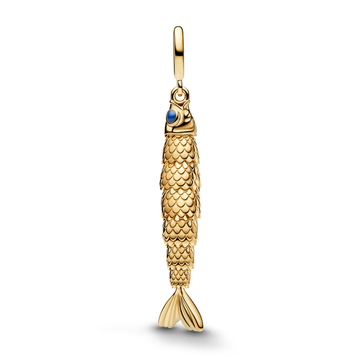 Pandora Articulated Fish Dangle Charm 14k Gold Plating