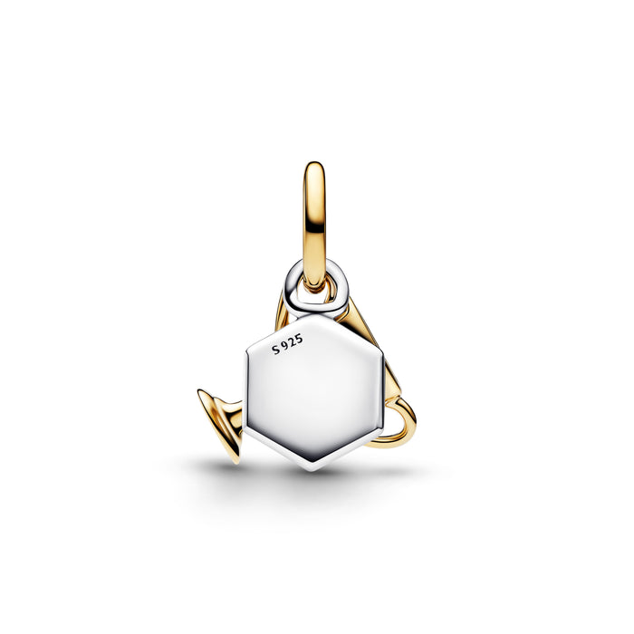 Pandora Engravable Trophy Double Dangle Charm Sterling Silver And 14K Gold Plating