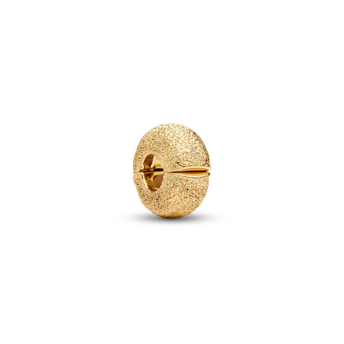 Pandora Textured Mini Clip Charm 14k Gold Plating