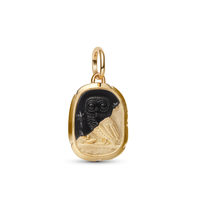 Pandora Owl Medallion Charm 14k Gold Plating