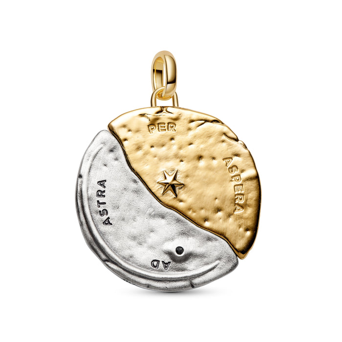 Pandora Sun & Moon Oversized Medallion Charm 14k Gold Plating And Sterling Silver