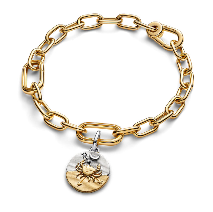 Pandora Cancer Zodiac Medallion Charm 14k Gold Plating And Sterling Silver