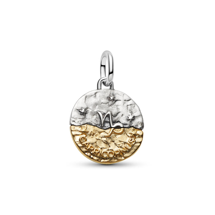 Pandora Capricorn Zodiac Medallion Charm 14k Gold Plating And Sterling Silver